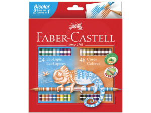  Lápis de Cor Bicolor 24 Lápis/48 Cores - Faber Castell